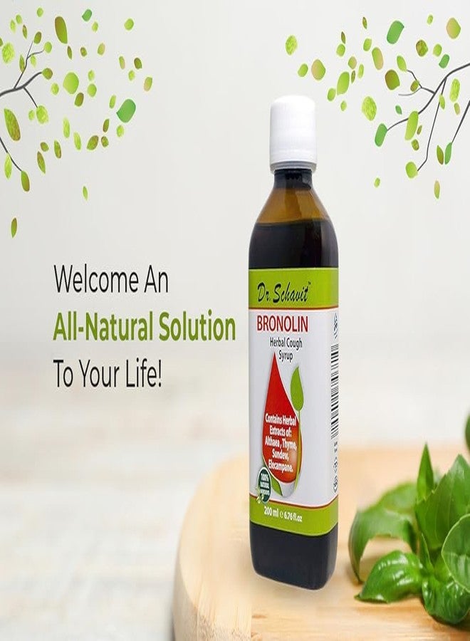 DR. SCHAVIT BRONOLIN Herbal Cough Syrup 100% Natural Ingredients 6.76fl.oz - Image 2